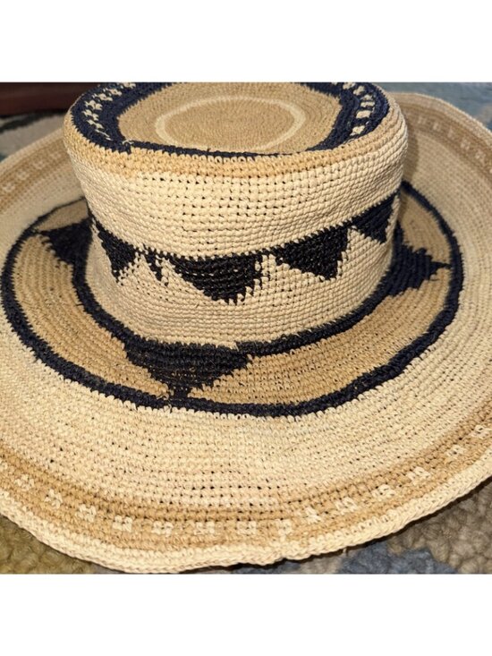 $192 Sensi Studio Montana Beach Hat Natural Beige straw Ecuadorian Frayed Sunhat main image 11